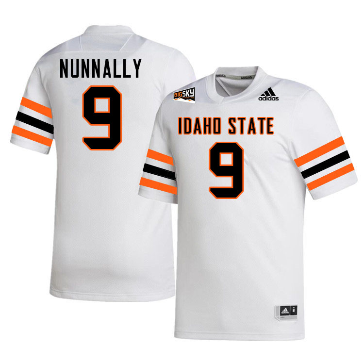Idaho State Bengals #9 Tsion Nunnally College Football Jerseys,Uniforms Stitched-White